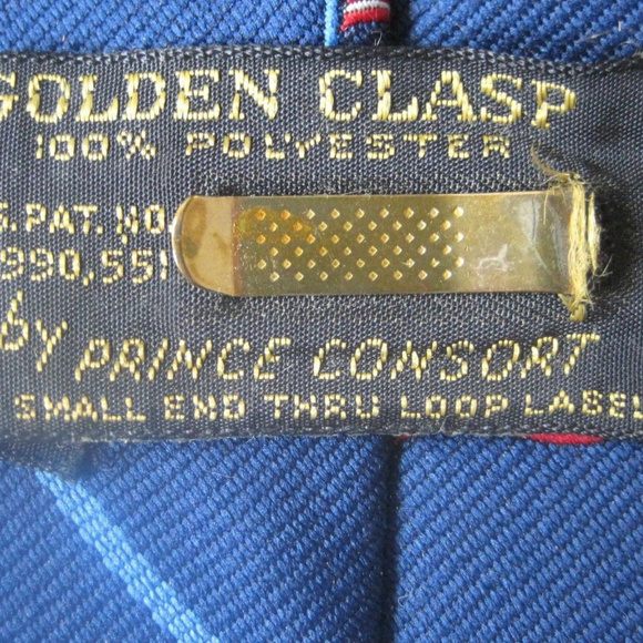 GOLDEN CLASP Mens Tie PRINCE CONSORT American Flag - Picture 5 of 6